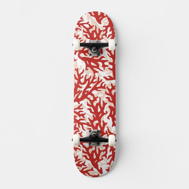 Skateboard Modelo 2 del coral rojo (Anverso)