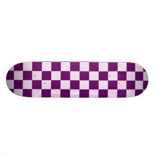 Skateboard Modelo a cuadros púrpura