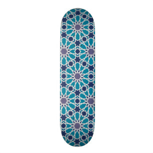 Skateboard Modelo abstracto en azul y gris