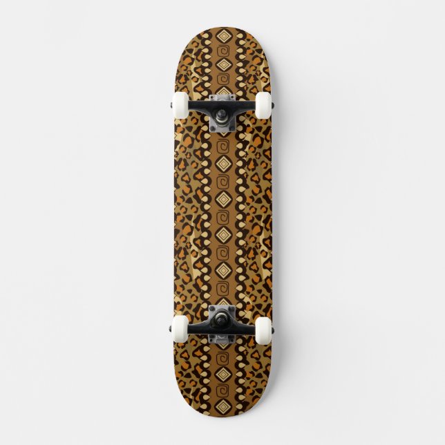 Skateboard Modelo africano de la piel del guepardo (Anverso)