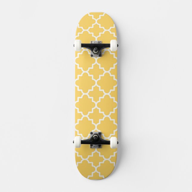 Skateboard Modelo amarillo de Quatrefoil (Anverso)