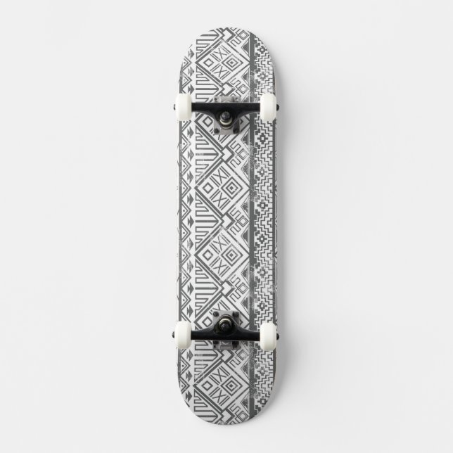 Skateboard Modelo azteca geométrico abstracto 2 (Anverso)