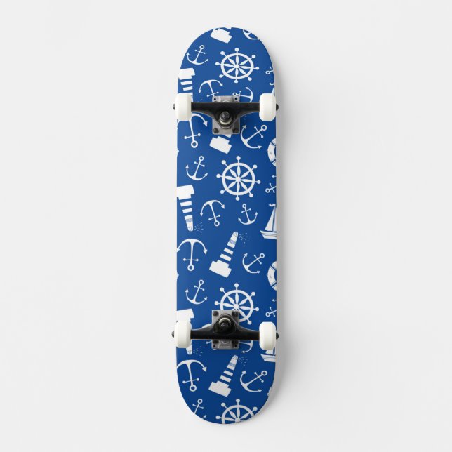 Skateboard Modelo azul del mar (Anverso)