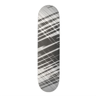 Skateboard Modelo blanco negro abstracto moderno de las rayas