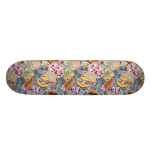 Skateboard Modelo colorido del pegatina del viaje