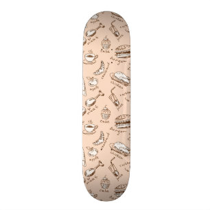 Skateboard Modelo con la comida