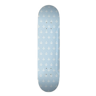 Skateboard Modelo con las anclas blancas en azul