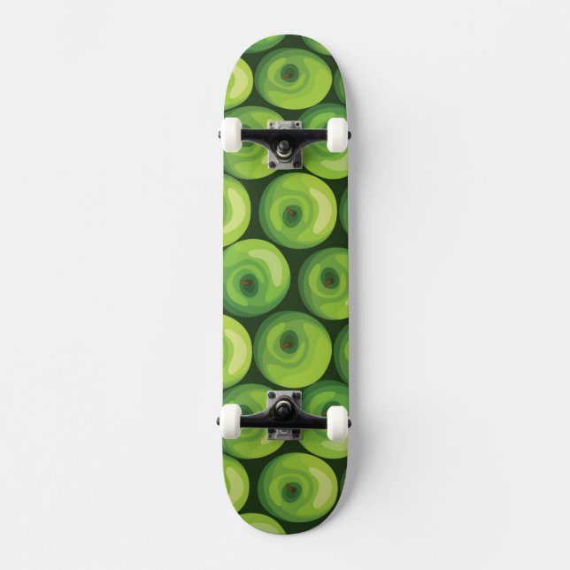 Skateboard Modelo con las manzanas verdes (Anverso)