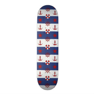 Skateboard Modelo de barras y estrellas náutico