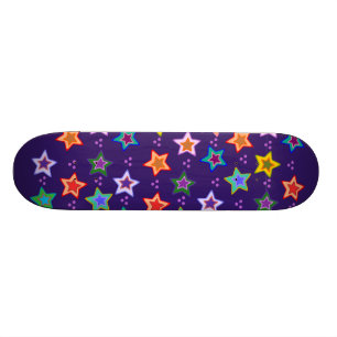 Skateboard Modelo de estrella colorido