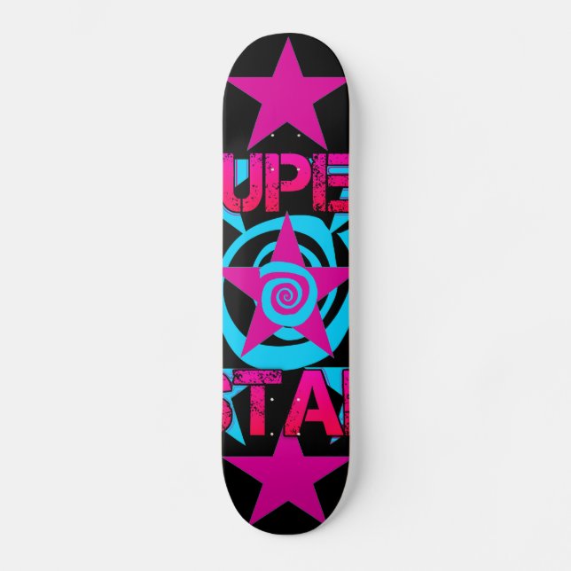 Skateboard Modelo de estrellas estupendo de los remolinos del (Anverso)