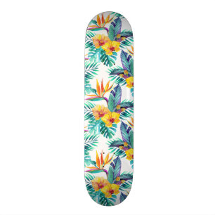 Skateboard Modelo de la ave del paraíso y de la orquídea