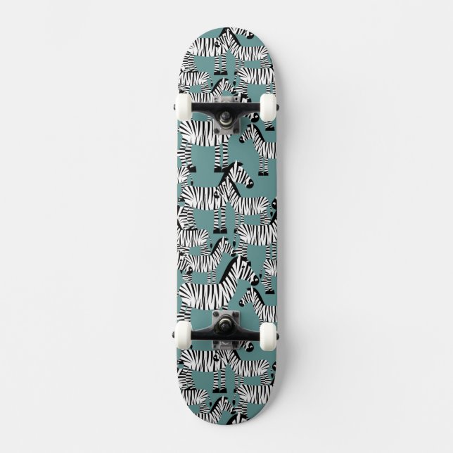Skateboard Modelo de la cebra (Anverso)