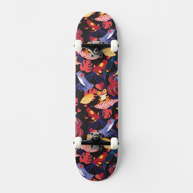 Skateboard Modelo de las ranas de los amantes (Anverso)