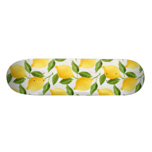 Skateboard Modelo de los limones de la acuarela