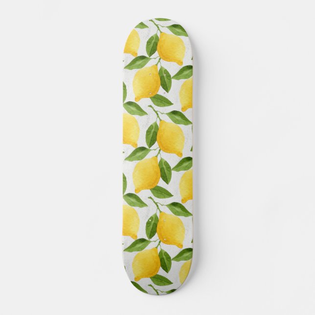Skateboard Modelo de los limones de la acuarela