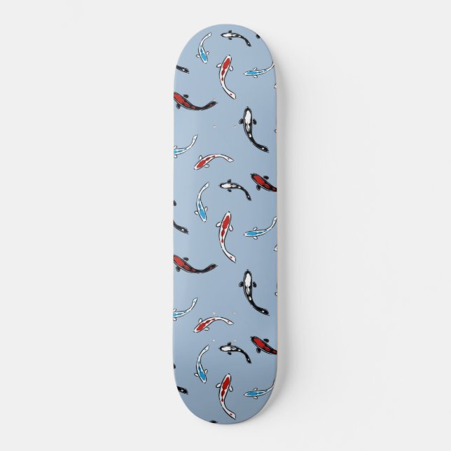 Skateboard Modelo de los pescados de Koi (Anverso)