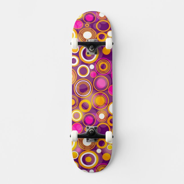 Skateboard Modelo de lunar violeta (Anverso)