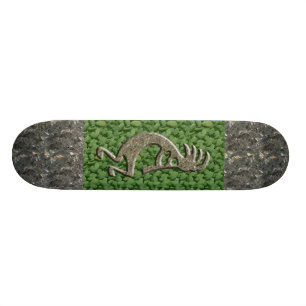 Skateboard Modelo de mármol y verde de Kokopelli - de la roca