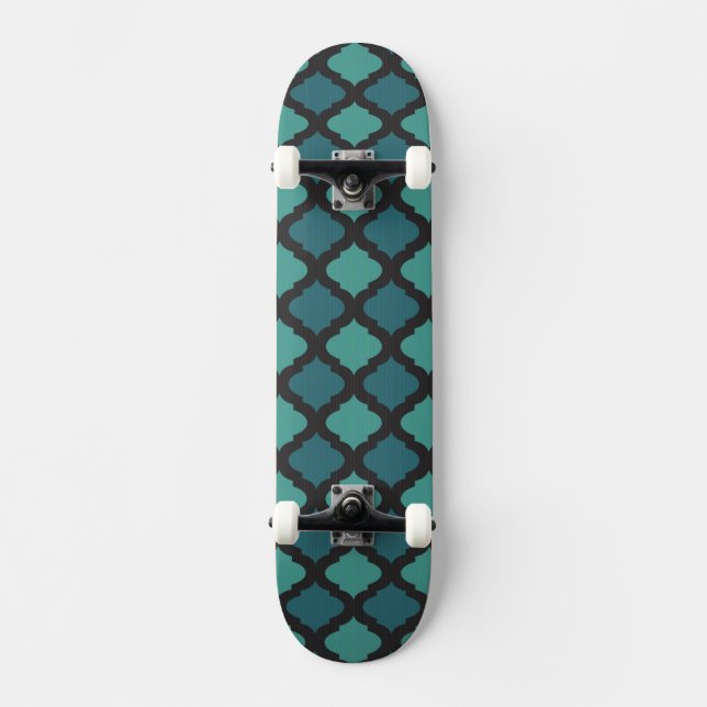 Skateboard Modelo de mosaico en estilo árabe (Anverso)