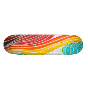 Skateboard Modelo de onda dibujado por las pinturas de la