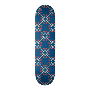 Skateboard Modelo del ancla y del corazón