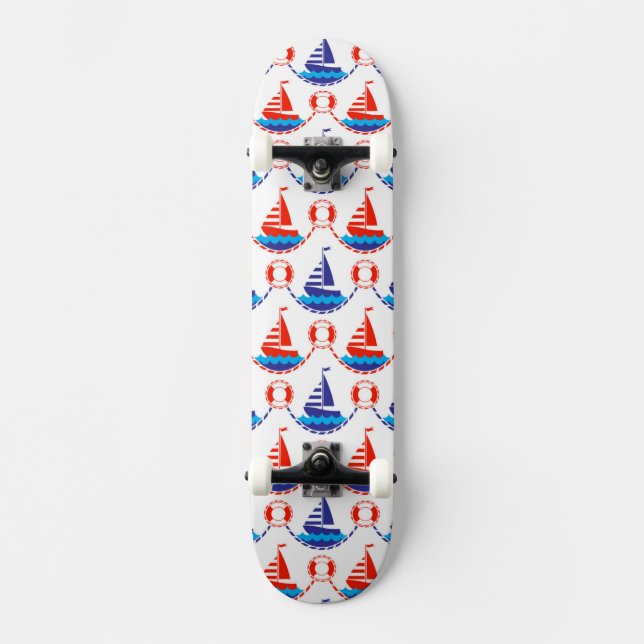 Skateboard Modelo del barco de vela (Anverso)
