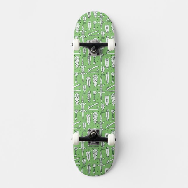 Skateboard Modelo del cocodrilo del bosquejo (Anverso)