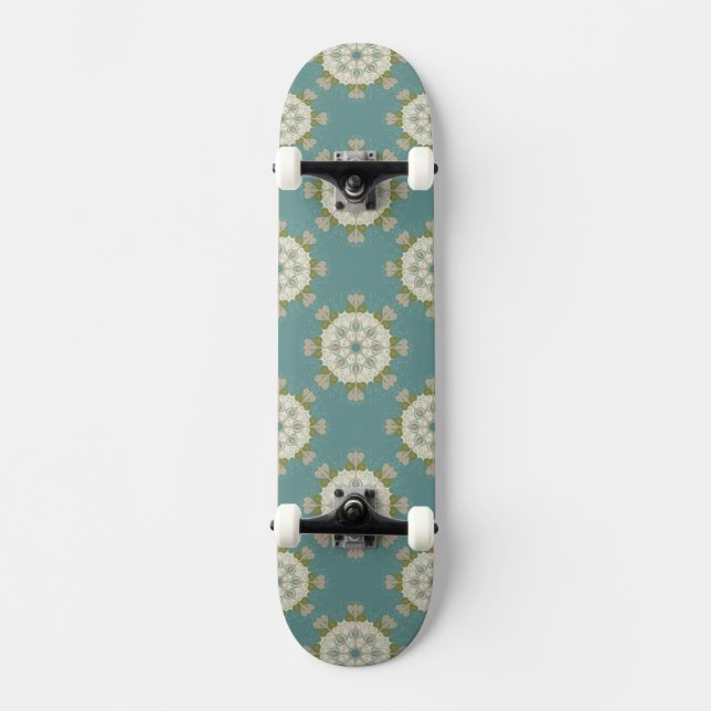 Skateboard Modelo del damasco con los elementos abstractos (Anverso)
