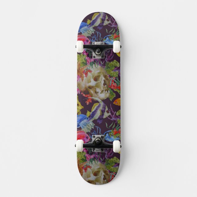 Skateboard Modelo del Grunge de la vida marina (Anverso)
