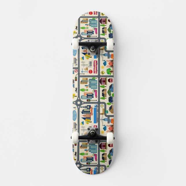 Skateboard Modelo del mapa de la ciudad (Anverso)