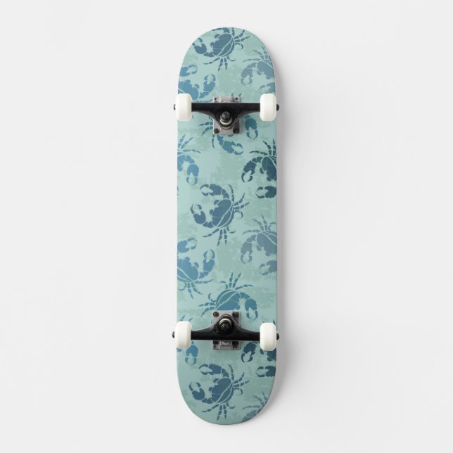 Skateboard Modelo del teñido anudado de cangrejos (Anverso)