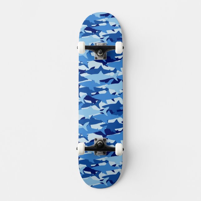 Skateboard Modelo del tiburón azul (Anverso)