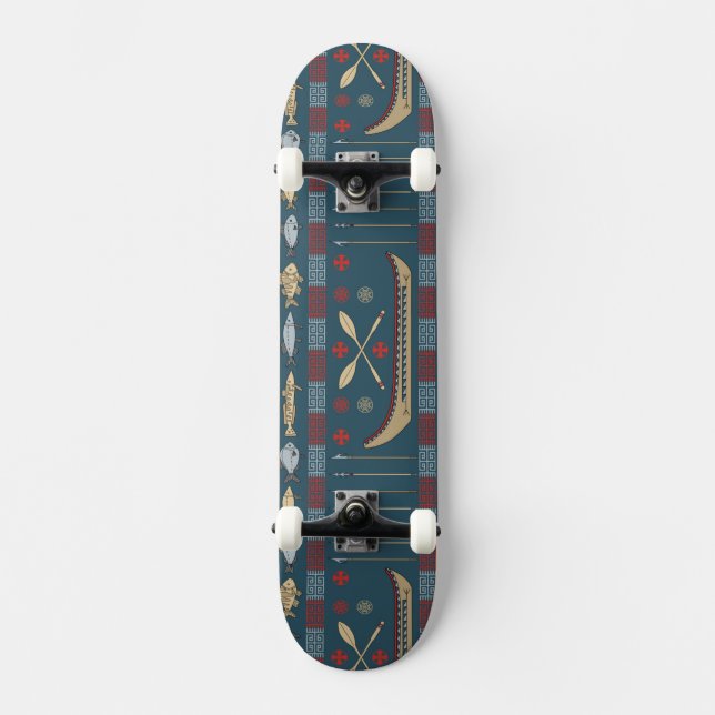 Skateboard Modelo étnico de la pesca (Anverso)