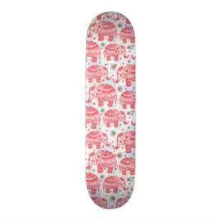 Skateboard Modelo étnico rojo del elefante