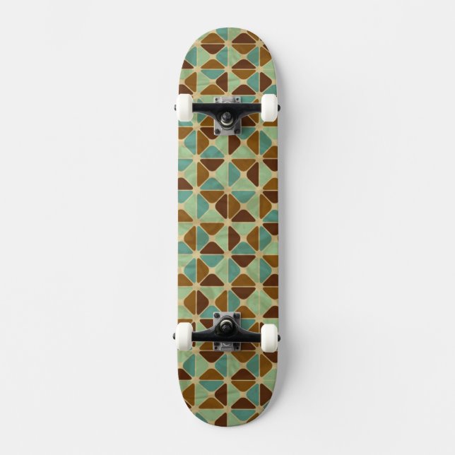 Skateboard Modelo geométrico retro (Anverso)