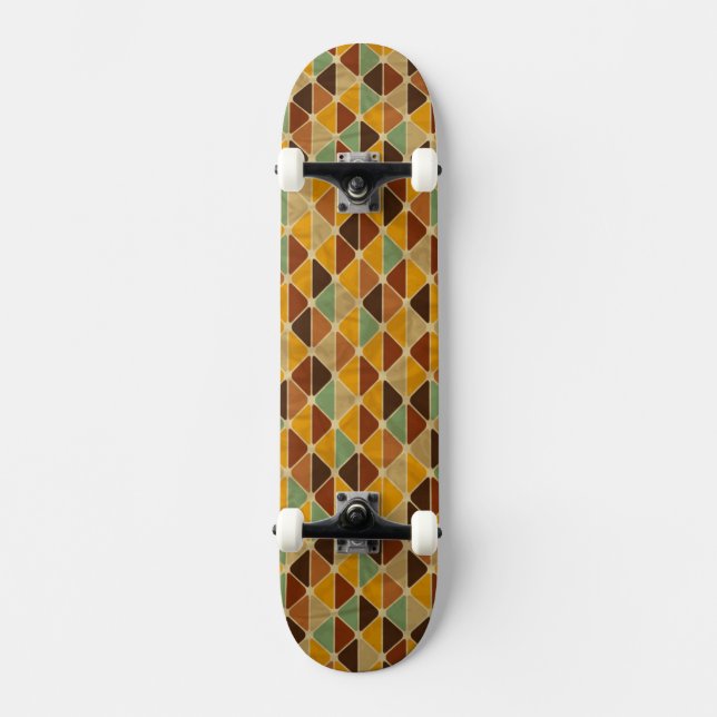 Skateboard Modelo geométrico retro 3 (Anverso)