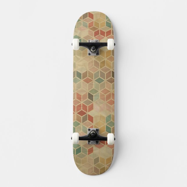 Skateboard Modelo geométrico retro 5 (Anverso)