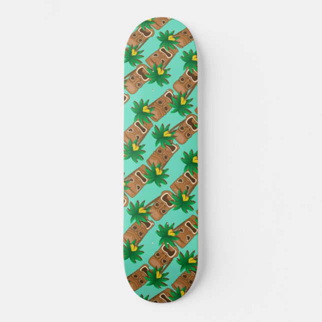 Skateboard Modelo hawaiano de la repetición de Tiki (Anverso)