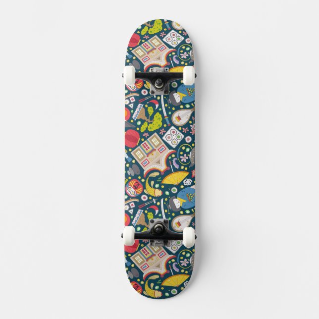 Skateboard Modelo inconsútil japonés (Anverso)