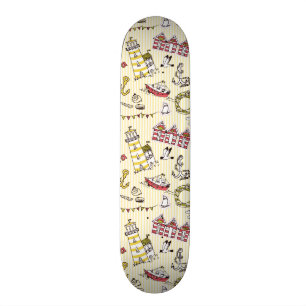 Skateboard Modelo lindo de la escena de la playa