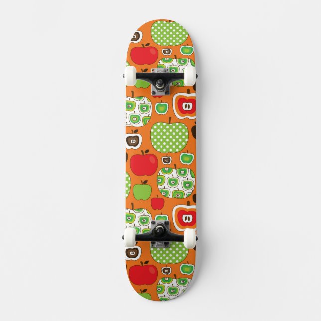 Skateboard Modelo lindo del ilustracion de la manzana (Anverso)