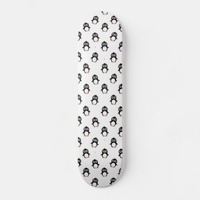 Skateboard Modelo lindo del pingüino (Anverso)