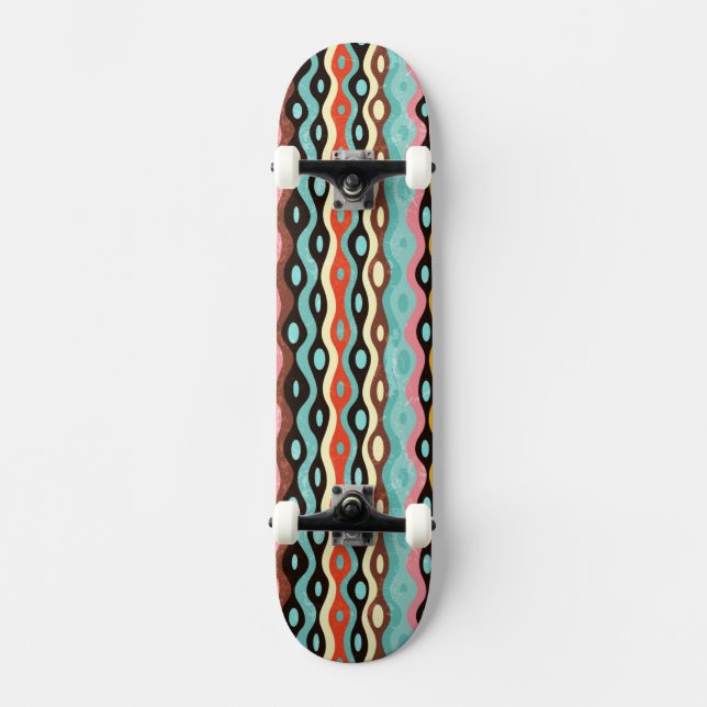Skateboard Modelo multicolor abstracto (Anverso)