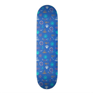 Skateboard Modelo náutico 1 del dibujo de tiza