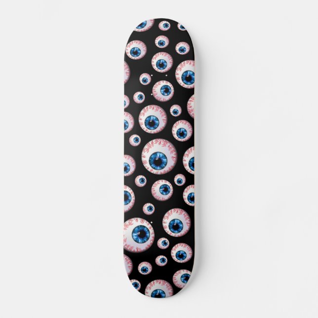 Skateboard Modelo negro del globo del ojo (Anverso)