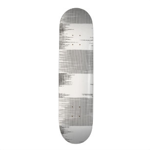 Skateboard Modelo negro moderno del ikat del blanco gris
