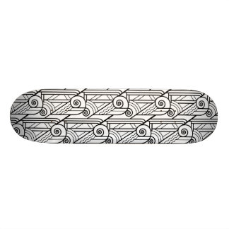 Skateboard Modelo negro y blanco del art déco