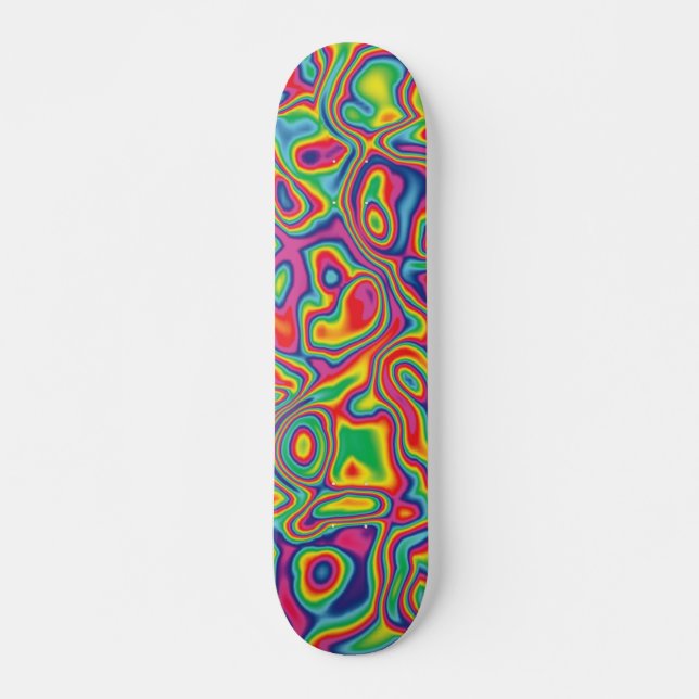 Skateboard Modelo psicodélico del aceite del arco iris (Anverso )