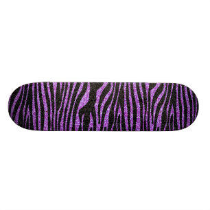 Skateboard Modelo púrpura de la raya de la cebra (falso